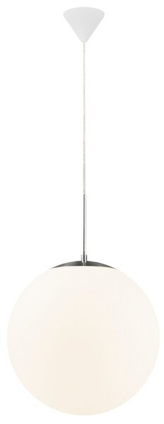 Nordlux Opálově bílé skleněné závěsné světlo Cafe 30 cm