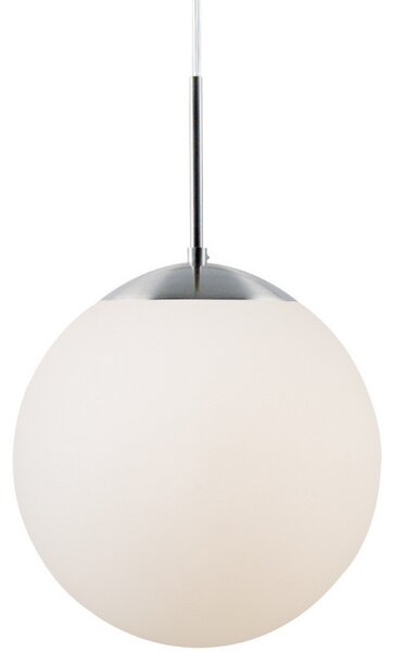 Nordlux Opálově bílé skleněné závěsné světlo Cafe 25 cm