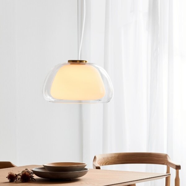 -25 % Dny MOMENTI– Nordlux Opálově bílé skleněné závěsné světlo Jelly 39 cm