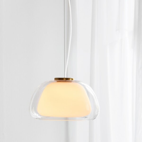 -25 % Dny MOMENTI– Nordlux Opálově bílé skleněné závěsné světlo Jelly 39 cm