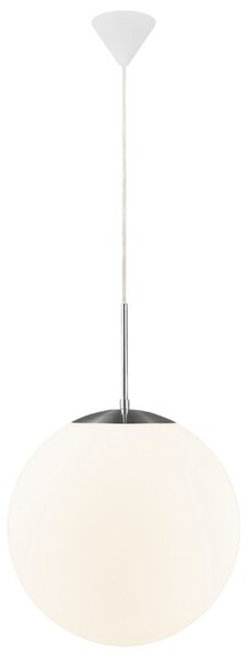 Nordlux Opálově bílé skleněné závěsné světlo Cafe 30 cm