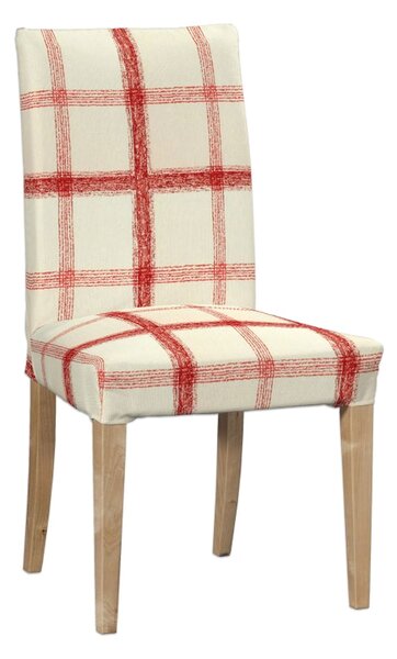 Potah na židli IKEA Henriksdal, krátký barva červená látka vzorované