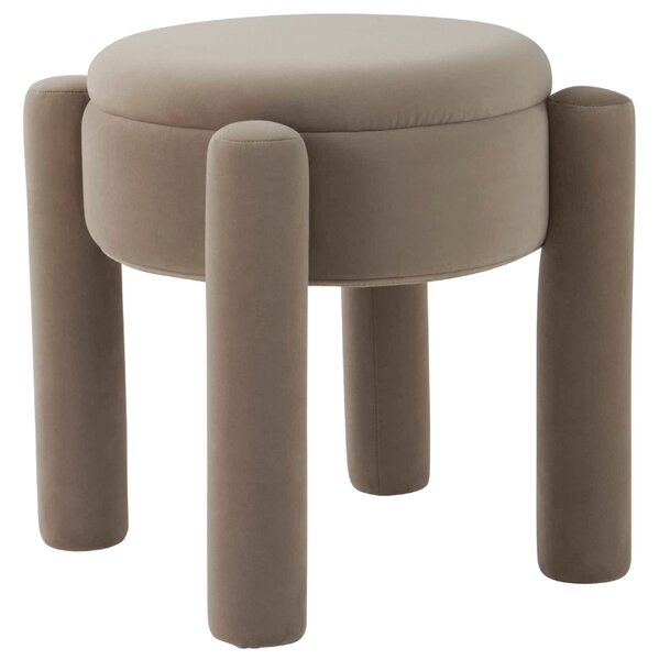Jotex Béžová sametová stolička JADE 46 cm