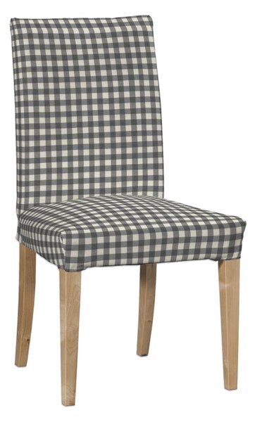 Potah na židli IKEA Henriksdal, krátký barva šedá látka vzorované