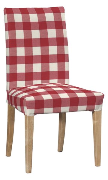 Potah na židli IKEA Henriksdal, krátký barva červená látka vzorované