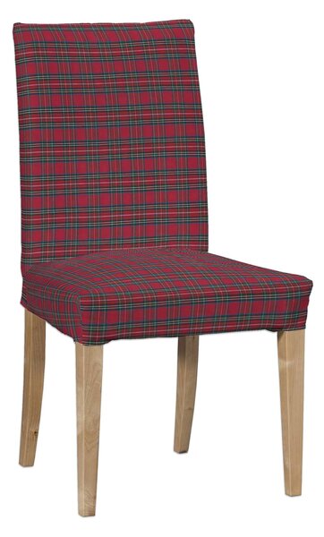 Potah na židli IKEA Henriksdal, krátký barva červená látka vzorované