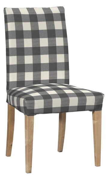 Potah na židli IKEA Henriksdal, krátký barva šedá látka vzorované