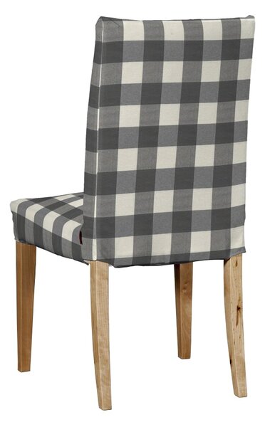 Potah na židli IKEA Henriksdal, krátký barva šedá látka vzorované