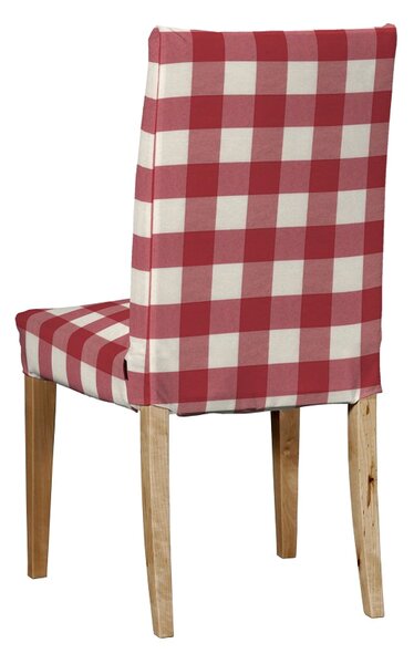 Potah na židli IKEA Henriksdal, krátký barva červená látka vzorované