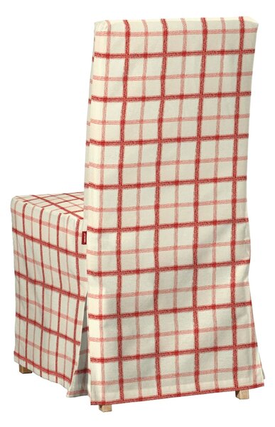 Potah na židli IKEA Henriksdal, dlouhý barva červená látka vzorované