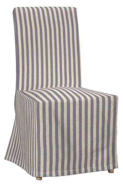Potah na židli IKEA Henriksdal, dlouhý barva tmavě modrá látka vzorované