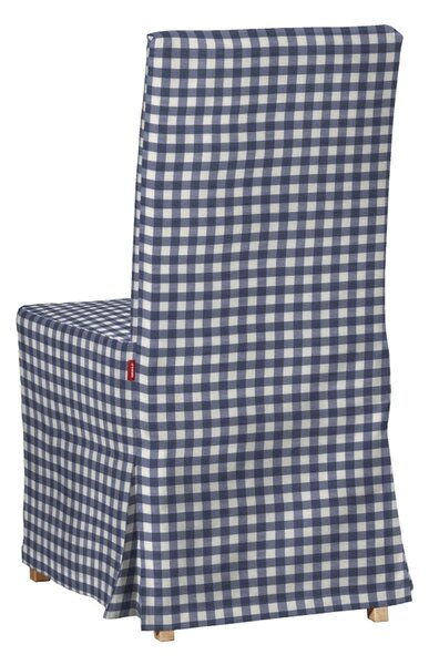 Potah na židli IKEA Henriksdal, dlouhý barva tmavě modrá látka vzorované