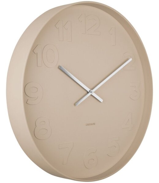 Time for home Pískové hnědé kovové nástěnné hodiny Carissa 51 cm