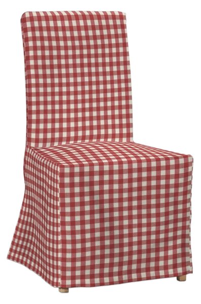 Potah na židli IKEA Henriksdal, dlouhý barva červená látka vzorované