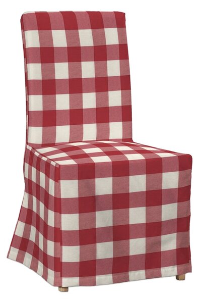 Potah na židli IKEA Henriksdal, dlouhý barva červená látka vzorované
