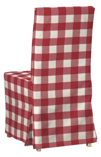 Potah na židli IKEA Henriksdal, dlouhý barva červená látka vzorované