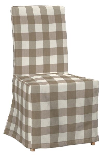 Potah na židli IKEA Henriksdal, dlouhý barva béžová látka vzorované