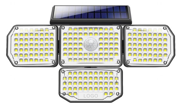 Venkovní solární nástěnné LED osvětlení IMMAX CLOVER s PIR čidlem, 5W
