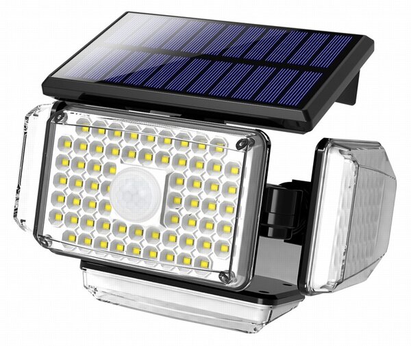 Venkovní solární nástěnné LED osvětlení IMMAX CLOVER s PIR čidlem, 5W