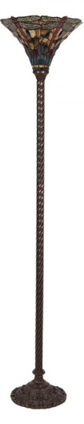 Stojací lampa Tiffany Dragonfly – 38x186 cm