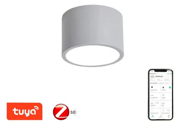 Immax NEO 07143-GR15X LED stropní svítidlo Rondate 1x12W | 840lm | 2700-6500K - ZigBee 3.0, stmívatelné, šedá