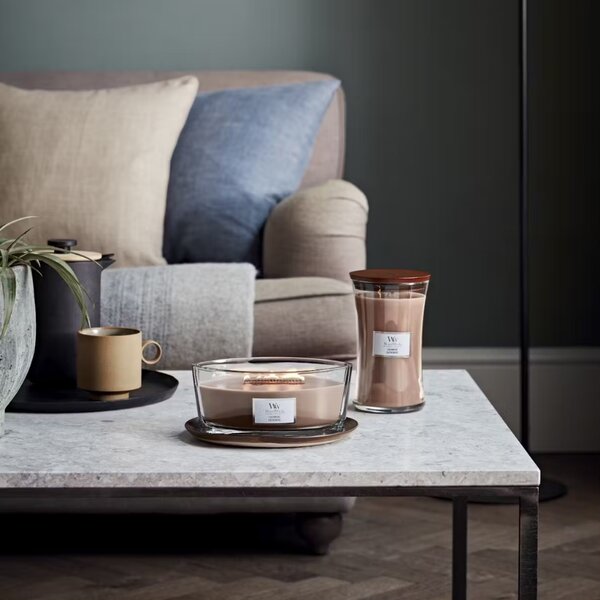 Vonná svíčka WoodWick loď, Cashmere