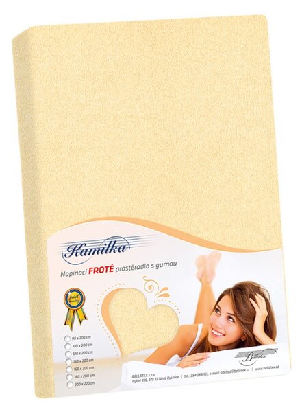 BELLATEX Prostěradlo froté Vanilková 90x200 cm