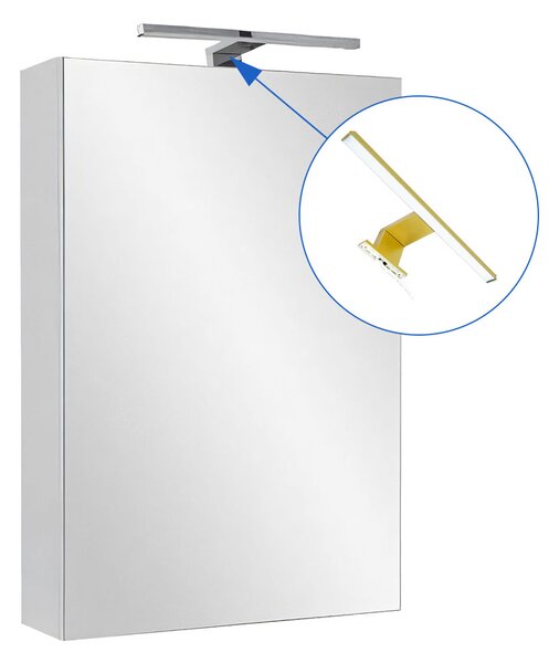 Comodo Zrcadlová skříňka Ticino 40 ZS LED-G s osvětlením Any LED 30 G, zlatá