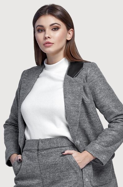 Marynarka szary melanż szary