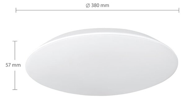 Solight LED osvětlení Adrano s ochranou proti vlhkosti, IP54, 28W, 2380lm, 3CCT, 38cm WO824