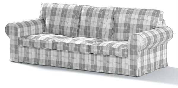 Potah na pohovku IKEA Ektorp 3-místná, nerozkládací barva šedá látka pletený vzor, vzorované