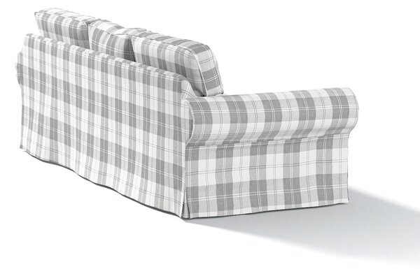 Potah na pohovku IKEA Ektorp 3-místná, nerozkládací barva šedá látka pletený vzor, vzorované