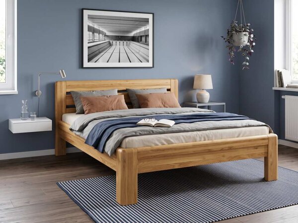 Dubová zvýšená manželská postel Dublin Premium 180x200 Rozměr: 180x200