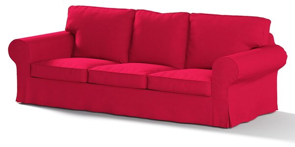 Potah na pohovku IKEA Ektorp 3-místná, nerozkládací barva červená látka pletený vzor