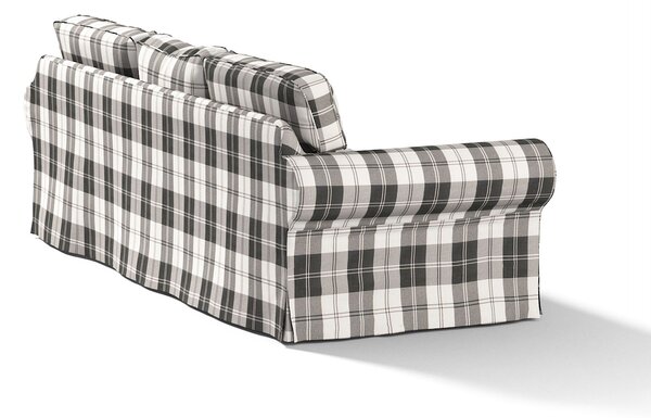 Potah na pohovku IKEA Ektorp 3-místná, nerozkládací barva černá látka pletený vzor, vzorované