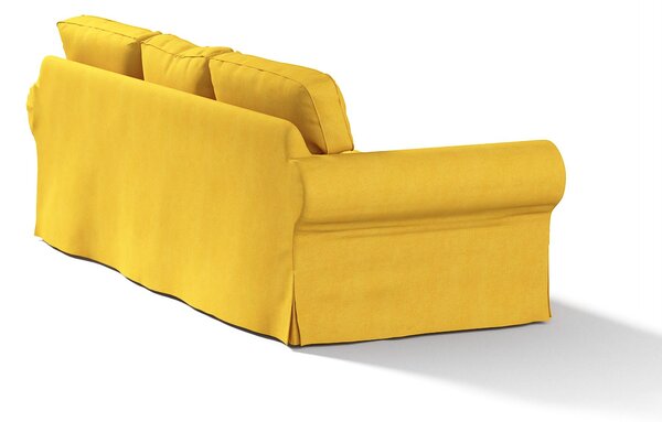 Potah na pohovku IKEA Ektorp 3-místná, nerozkládací barva žlutá látka pletený vzor