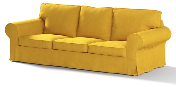 Potah na pohovku IKEA Ektorp 3-místná, nerozkládací barva žlutá látka pletený vzor