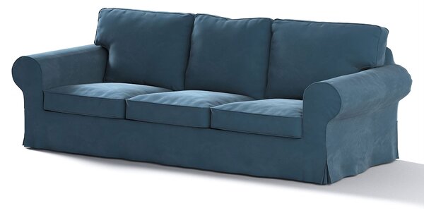 Potah na pohovku IKEA Ektorp 3-místná, nerozkládací barva modrá látka lesklé, sametová
