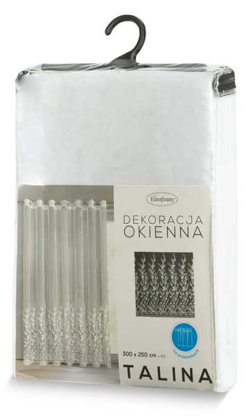 ZÁCLONA NA KROUŽCÍCH TALINA 300 CM X 250 CM CM VZOROVANÁ