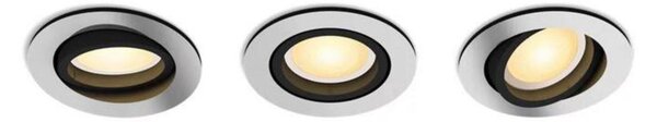 Philips Hue WA Milliskin zápustné LED svítidlo 3xGU10 4,2W 400lm 2200-6500K 9cm kulaté IP20, hliník