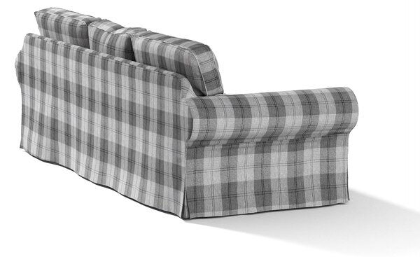 Potah na pohovku IKEA Ektorp 3-místná, nerozkládací barva šedá látka pletený vzor, vzorované