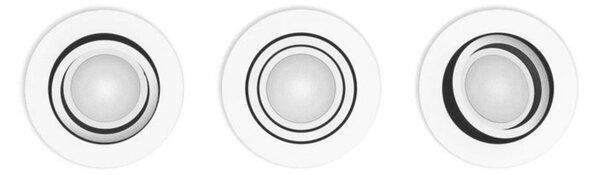 Philips Hue WA Milliskin zápustné LED svítidlo 3xGU10 4,2W 400lm 2200-6500K 9cm kulaté IP20, bílé