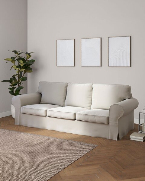 Potah na pohovku IKEA Ektorp 3-místná, nerozkládací barva šedá látka sametová