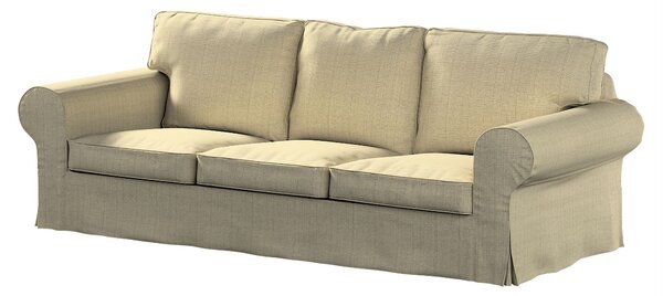 Potah na pohovku IKEA Ektorp 3-místná, nerozkládací barva béžová látka pletený vzor