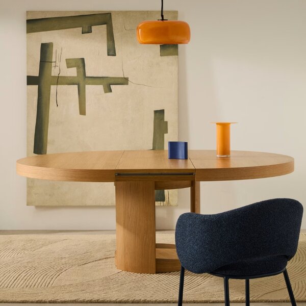 Dubový rozkládací jídelní stůl Kave Home Artis 150/200 x 150 cm