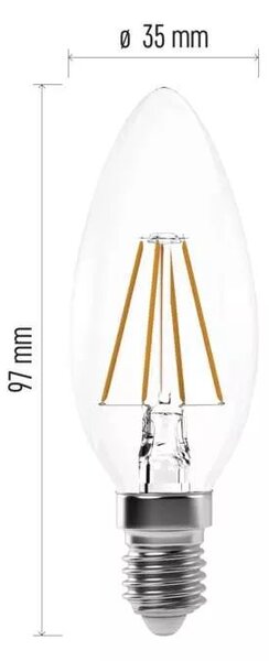 EMOS LED žárovka svíčka Retro 3,4W E14 ZF3D22