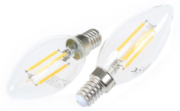 T-LED LED žárovka svíčka Filament 4W E14 stmívatelná 03340
