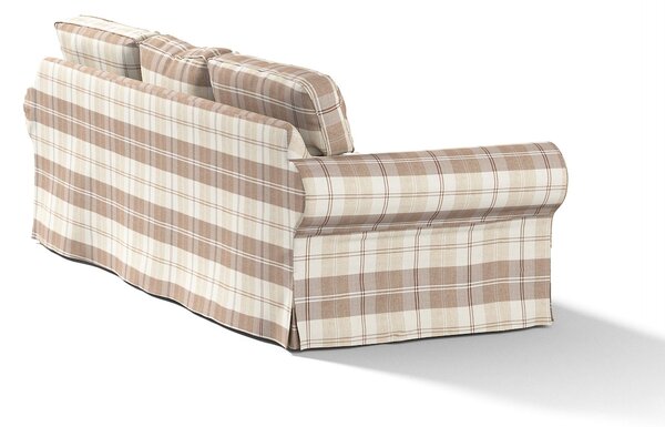Potah na pohovku IKEA Ektorp 3-místná, nerozkládací barva béžová látka pletený vzor, vzorované