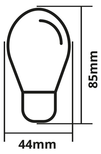 T-LED LED žárovka Filament 1W E27 oválná 032565