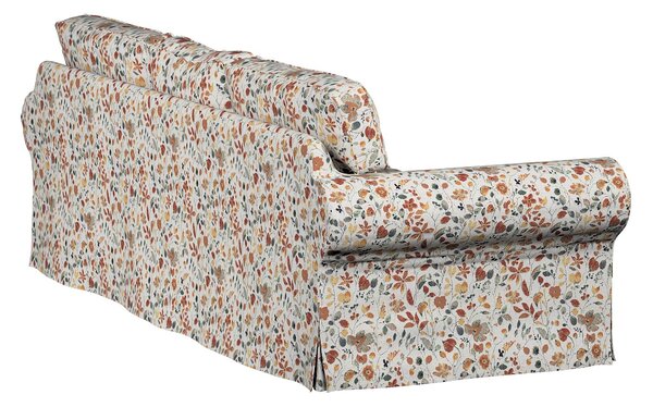 Potah na pohovku IKEA Ektorp 3-místná, nerozkládací barva oranžová látka pletený vzor, vzorované